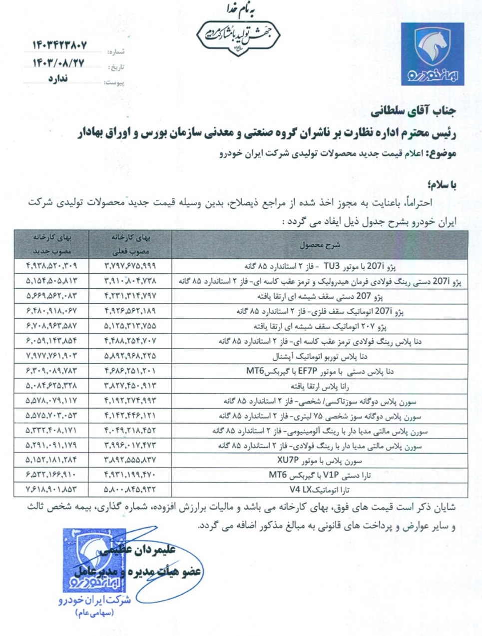 سایپا و ایرانخودرو گران کردند؛ لیست قیمت جدید و پاسخ خودروسازان به گرانی