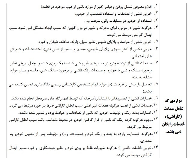 ۲۴ مورد فقط گارانتی خودرو را باطل می کند (+اسامی و نحوه شکایت از خودروسازان)