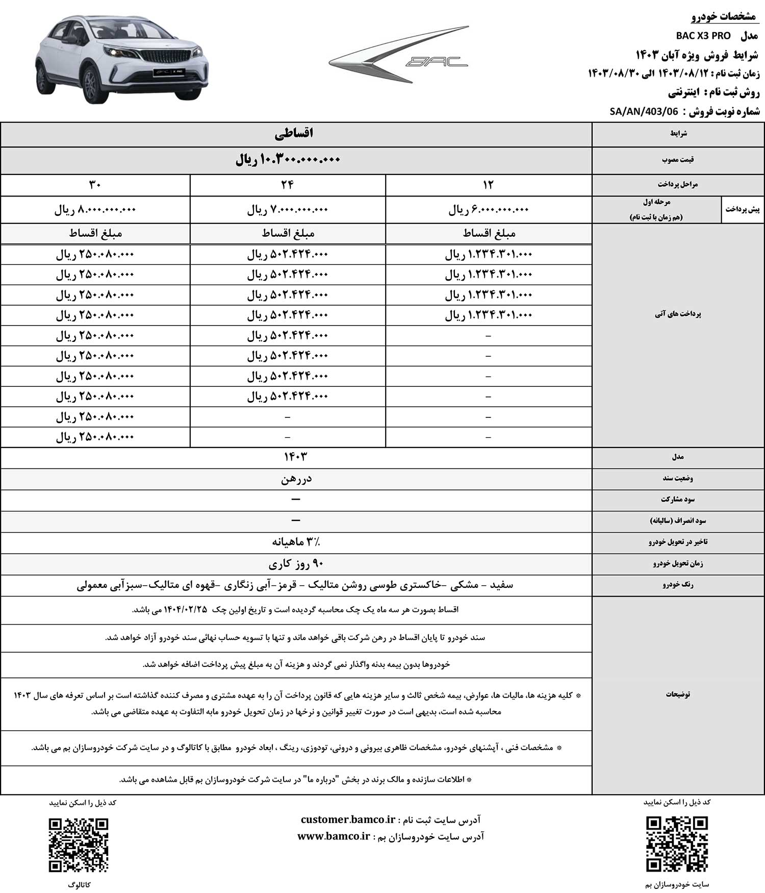 کرمان موتور شرایط جدید فروش اقساطی خودرو بک X3 را اعلام کرد
