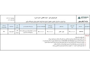 آرتابان موتور شرایط فروش گک امپو هیبریدی را اعلام کرد