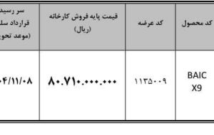 فروش کشنده تک محور بایک X9 در بورس کالا